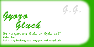 gyozo gluck business card